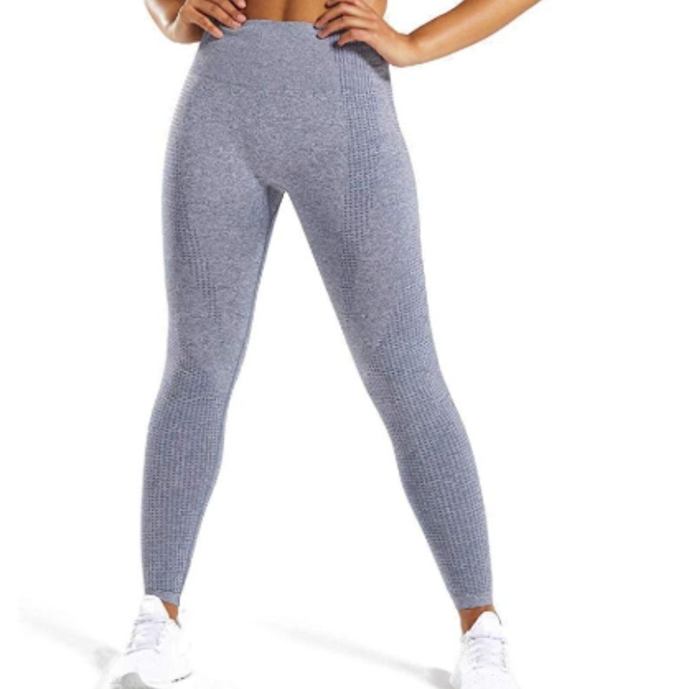 Gray Seamless Leggings High Waisted Leggings